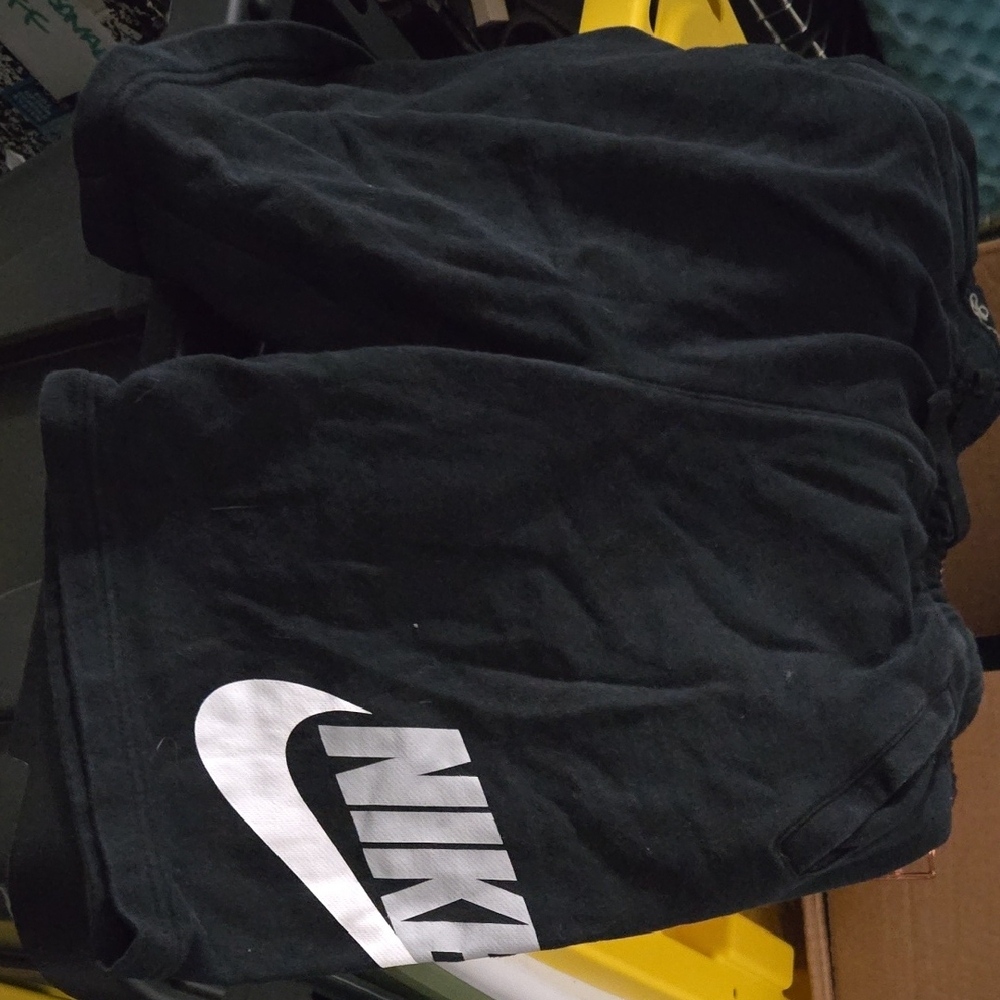 Nike Kids Black and White Logo Shorts